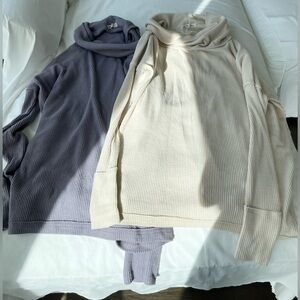 Both Size Xs Free People cozy funnel neck tunics